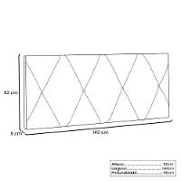 Cabeceira Aquilla Cama Box Casal 140 Cm Cinza - 2
