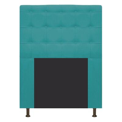 Cabeceira Estofada Dama 90 Cm Solteiro Suede Azul Turquesa