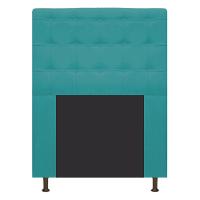 Cabeceira Estofada Dama 90 Cm Solteiro Suede Azul Turquesa - 1