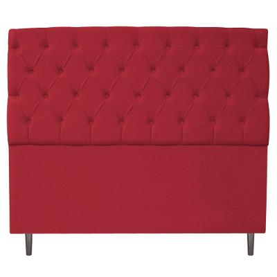 Cabeceira 195cm King Size Suede Vermelho