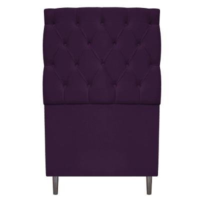 Cabeceira 90cm Solteiro Suede Roxo