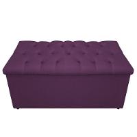 Calçadeira Baú Mel 90 Cm Solteiro com Capitonê Suede Roxo - 6