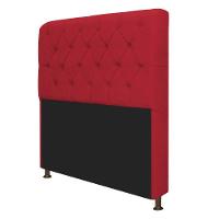 Cabeceira Lady e Recamier Félix 90Cm Solteiro Suede Vermelho - 6