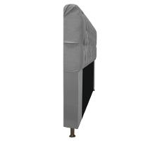Cabeceira Estofada Lady Com Strass 140cm Queen Size Cinza - 3