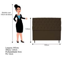 Kit Cabeceira e Calçadeira 195 Cm King Size Suede Marrom - 2