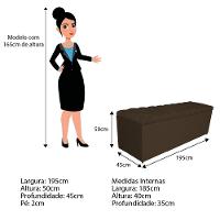 Kit Cabeceira e Calçadeira 195 Cm King Size Suede Marrom - 5