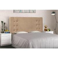 Cabeceira Gênova Para Cama Box Casal 140 Cm Suede - D'rossi Cor Bege - 5