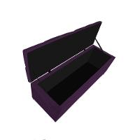 Kit Cabeceira e Calçadeira 195 Cm King Size Suede Roxo - 5