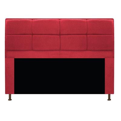 Cabeceira Munique 195cm King Size Suede Vermelho