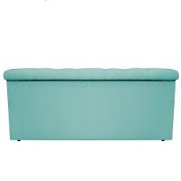 Calçadeira Baú Mel 90 Cm Solteiro com Capitonê Azul Tiffany - 5