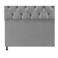 Cabeceira Sofia 140 Cm Casal Suede Cinza - 2