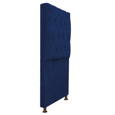 Cabeceira Sofia 90 Cm Solteiro Suede Azul Marinho