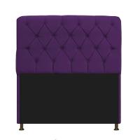 Cabeceira Lady e Recamier Ari 160 Cm Queen Size Suede Roxo - 6