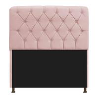 Cabeceira Lady e Recamier Félix 140 Cm Casal Suede Rosê - 6