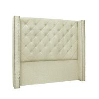 Cabeceira Vicenza Cama Box Casal 140Cm Linho Rustico Natural - 1