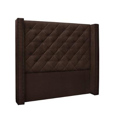 Cabeceira Vicenza Cama Box Queen 160 Cm Suede Café