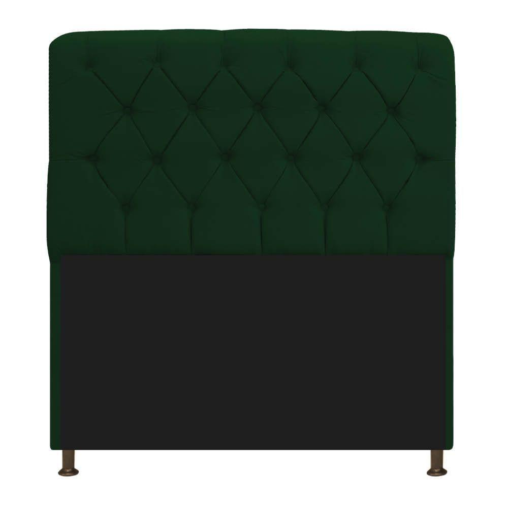 Cabeceira Lady e Recamier Félix 90Cm Solteiro Suede Verde - 6