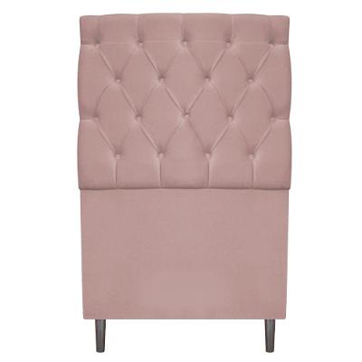 Cabeceira 90cm Solteiro Suede Rosê