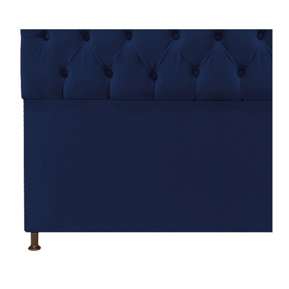 Cabeceira Sofia 195 Cm King Size Suede Azul Marinho - 2