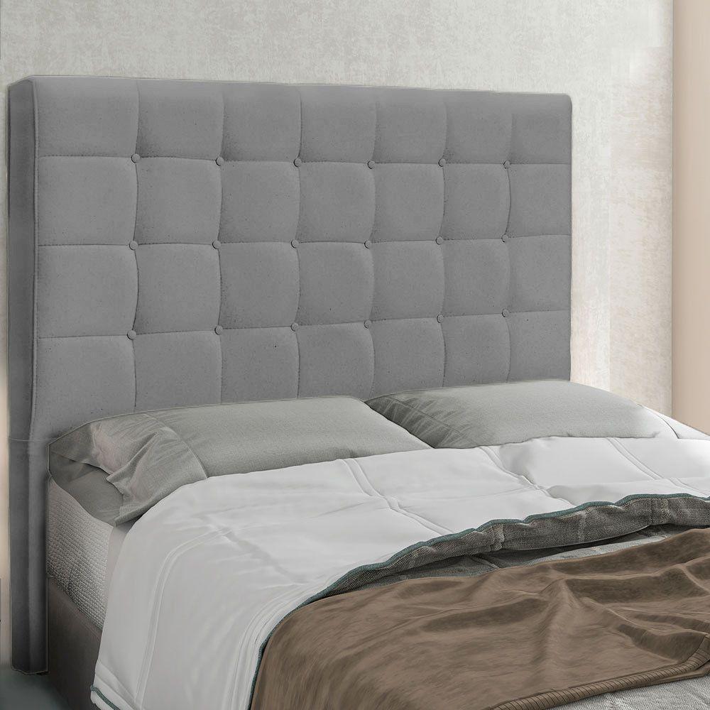 Cabeceira Casal 1,40M Verona Linho Rústico Cinza Escuro - 3