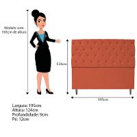 Kit Cabeceira e Calçadeira 195 Cm King Size Suede Terracota - 3