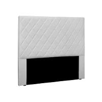 Cabeceira Dubai Para Cama Box Solteiro 90cm Corino - D'Rossi Branco - 1