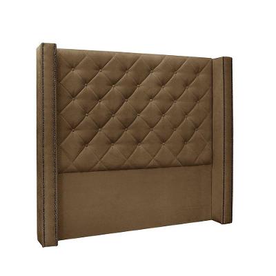 Cabeceira Vicenza Cama Box Queen 160 Cm Suede Caramelo