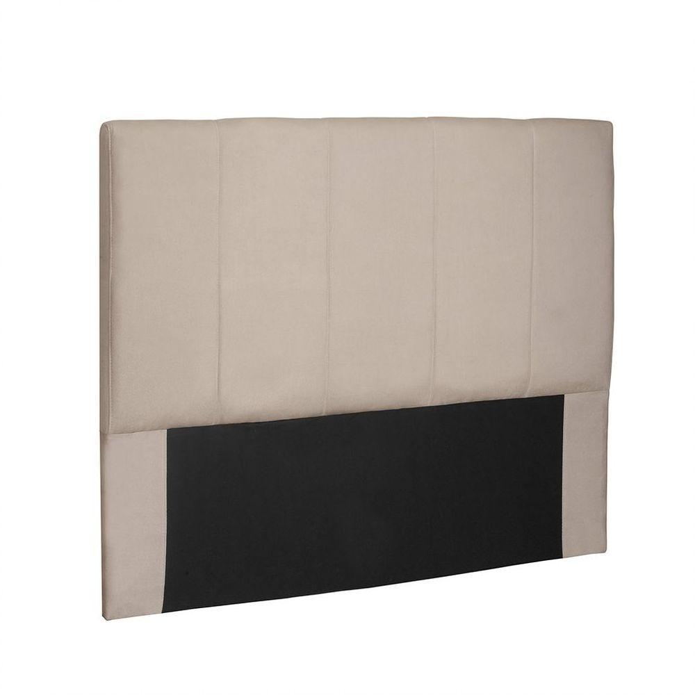 Cabeceira Arizona Cama Box Solteiro 90Cm Suede Bege - 1