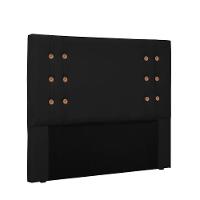 Cabeceira Gênova Para Cama Box King 195 Cm Corino - D'rossi Cor Preto - 1