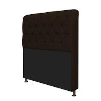 Kit Cabeceira Lady e Recamier Ari 140 Cm Casal Corano Marrom - 3