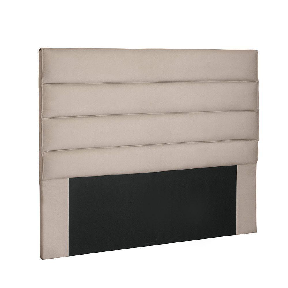 Cabeceira La Italiana Para Cama Box Casal 140 Cm Suede - D'rossi Cor Bege - 1