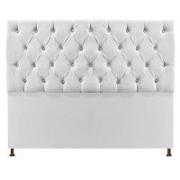 Cabeceira Sofia 140 Cm Casal Suede Branco - 1