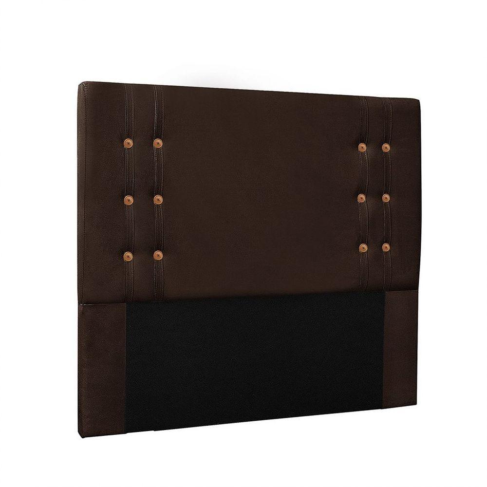 Cabeceira Gênova Para Cama Box Queen 160 Cm Suede - D'rossi Cor Café - 1