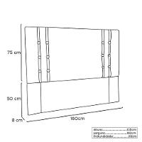 Cabeceira Gênova Para Cama Box Queen 160 Cm Suede - D'rossi Cor Café - 2