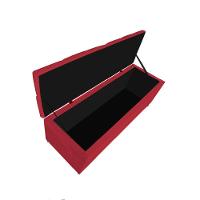 Kit Cabeceira e Calçadeira 195 Cm King Size Suede Vermelho - 3