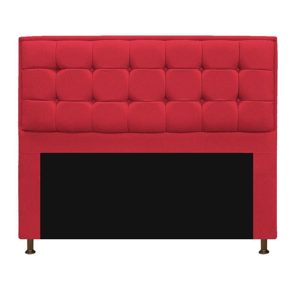 Cabeceira Copenhague 160cm Queen Size Suede Vermelho - 1