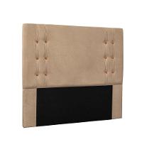 Cabeceira Gênova Para Cama Box Queen 160 Cm Suede Bege - D'rossi - 1