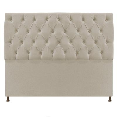 Cabeceira Sofia 140 Cm Casal Suede Bege