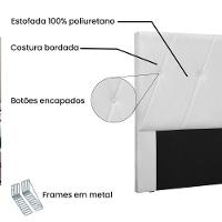 Cabeceira Aquilla Para Cama Box Queen 160cm Corino - D'Rossi Branco - 3