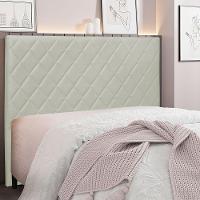 Cabeceira King 1,95m Esmeralda Veludo - Pallazio Cinza Prata - 4