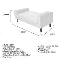 Kit Cabeceira Lady e Recamier Félix 90 Cm Corano Branco - 5