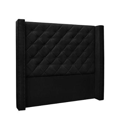 Cabeceira Vicenza Cama Box Queen 160 Cm Suede Preto