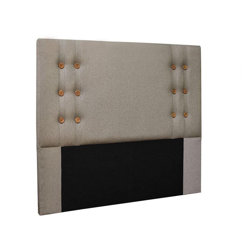 Cabeceira Gênova Para Cama Box King 195 Cm Linho - D'rossi Cor Areia - 1