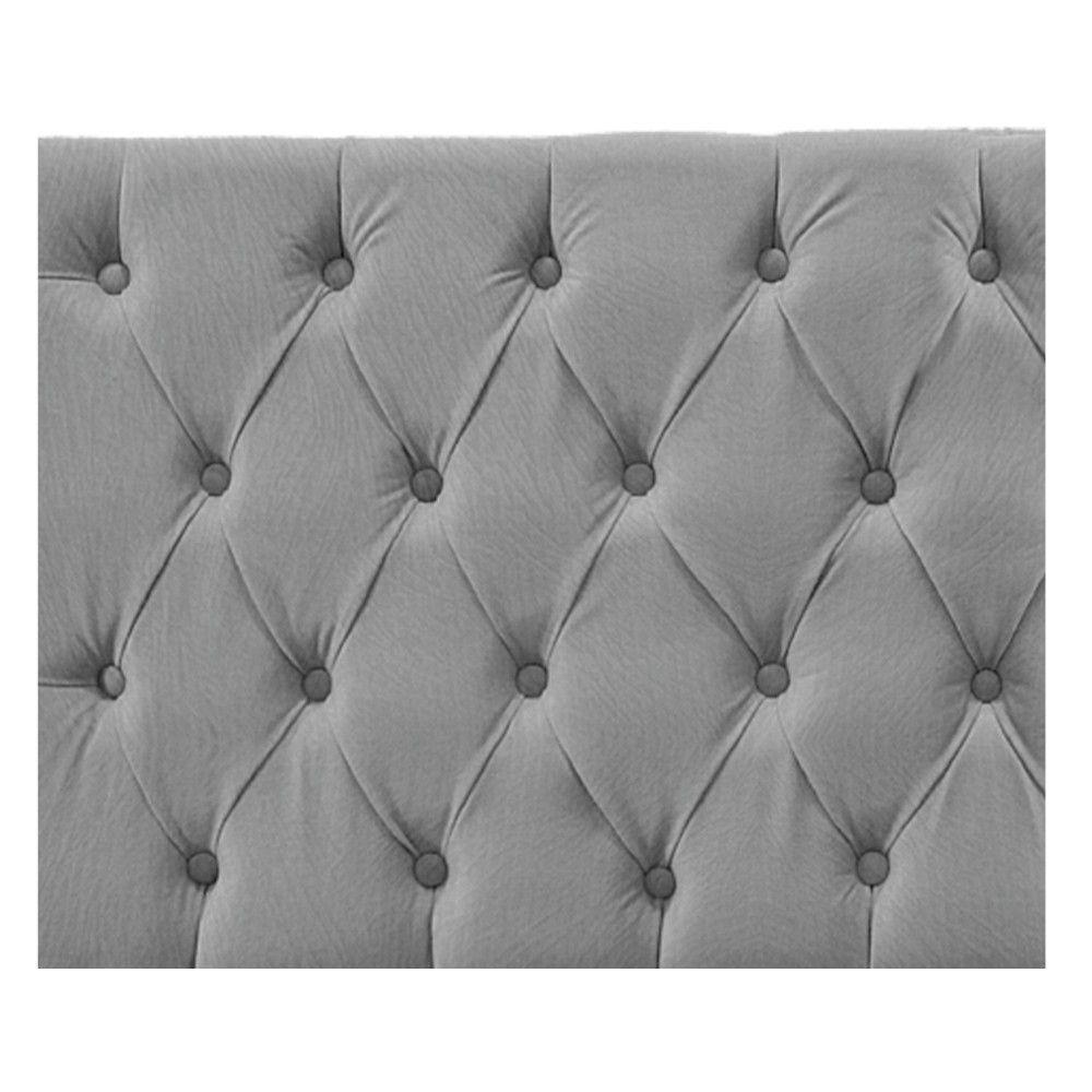 Cabeceira Sofia 195 Cm King Size Suede Cinza - 2