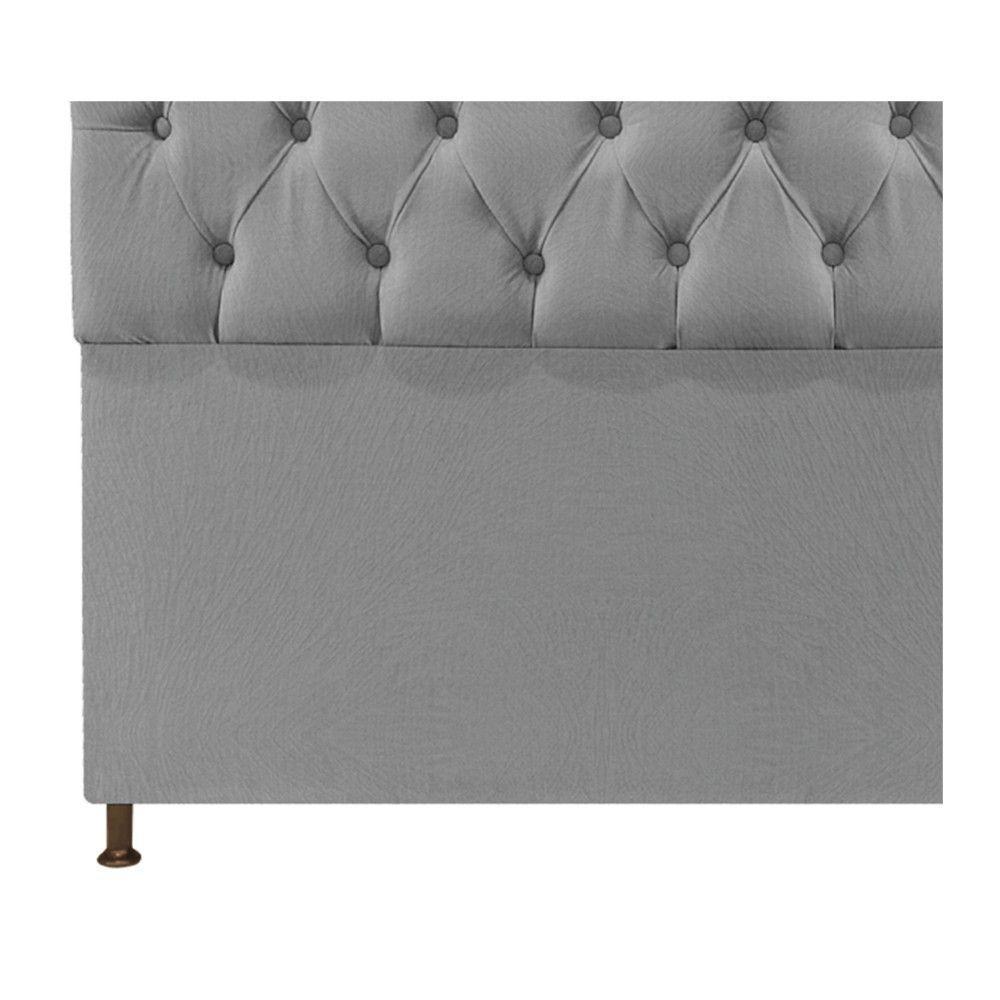 Cabeceira Sofia 195 Cm King Size Suede Cinza - 3