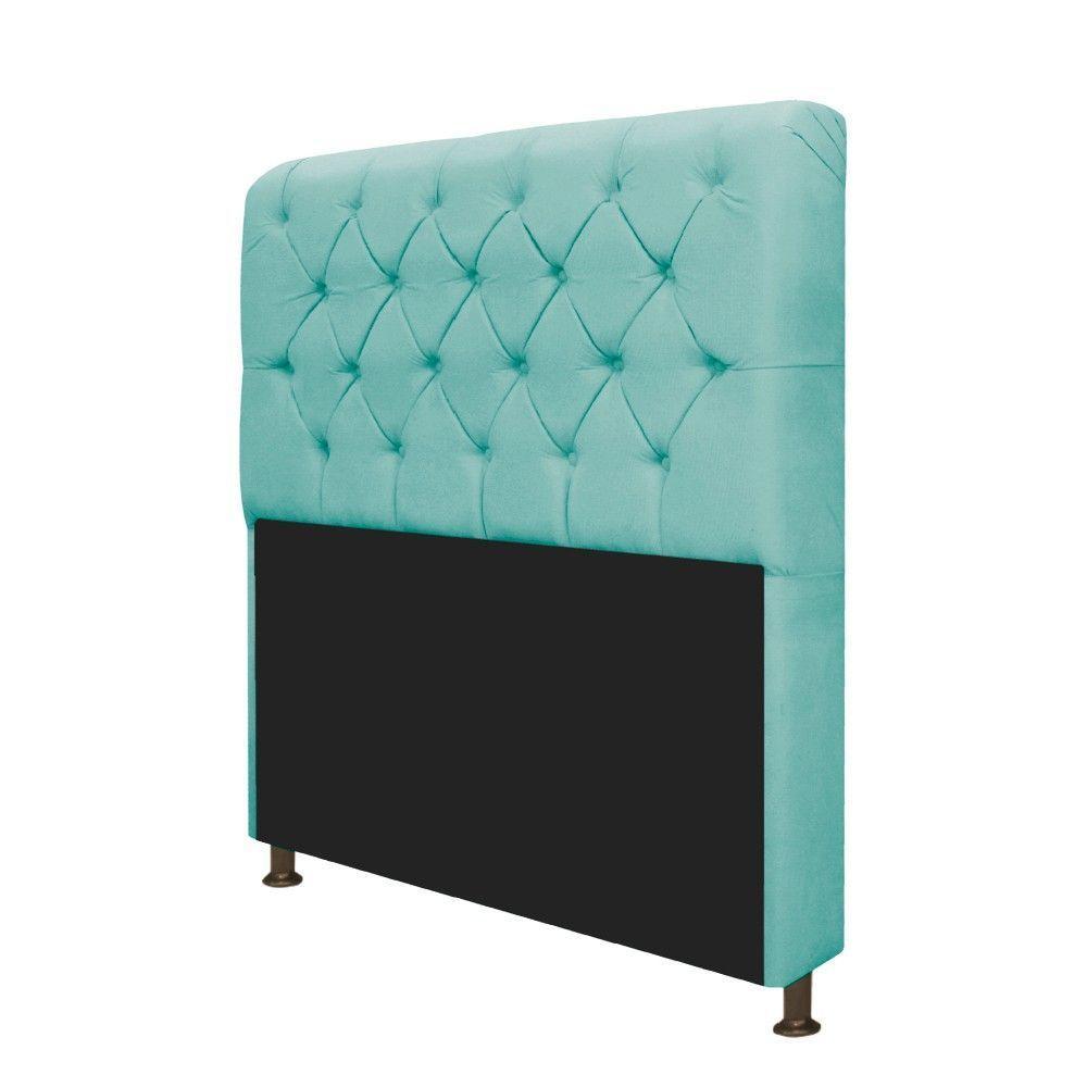 Cabeceira Lady e Recamier Ari 195 Cm King Size Azul Tiffany - 2