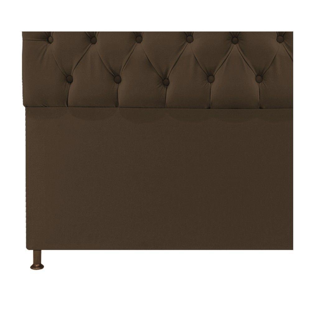 Cabeceira Sofia 195 Cm King Size Suede Marrom - 2