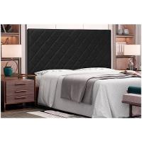 Cabeceira Dubai Para Cama Box Solteiro 90cm Corino Preto - D'Rossi - 5