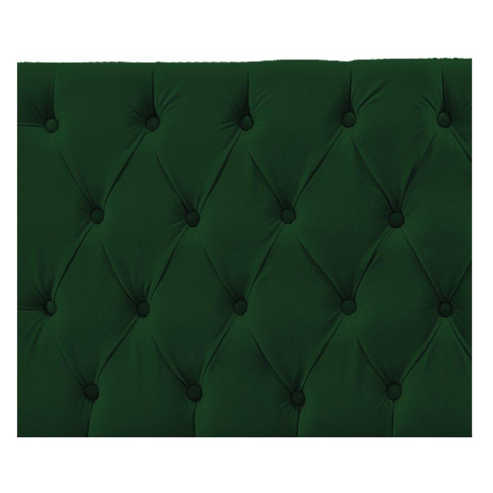 Cabeceira Sofia 140 Cm Casal Suede Verde - 2