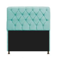 Cabeceira Lady e Recamier Ari 140Cm Casal Suede Azul Tiffany - 6